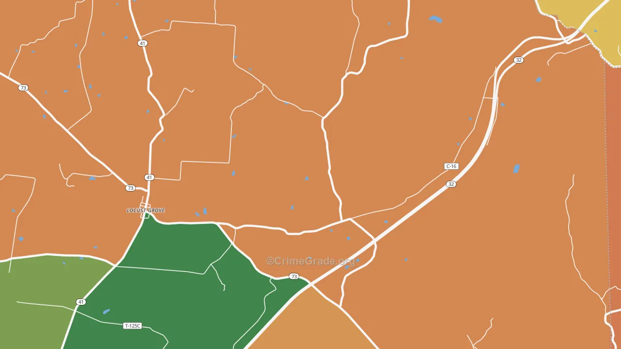 Harshasville, OH Map of Assault Rates