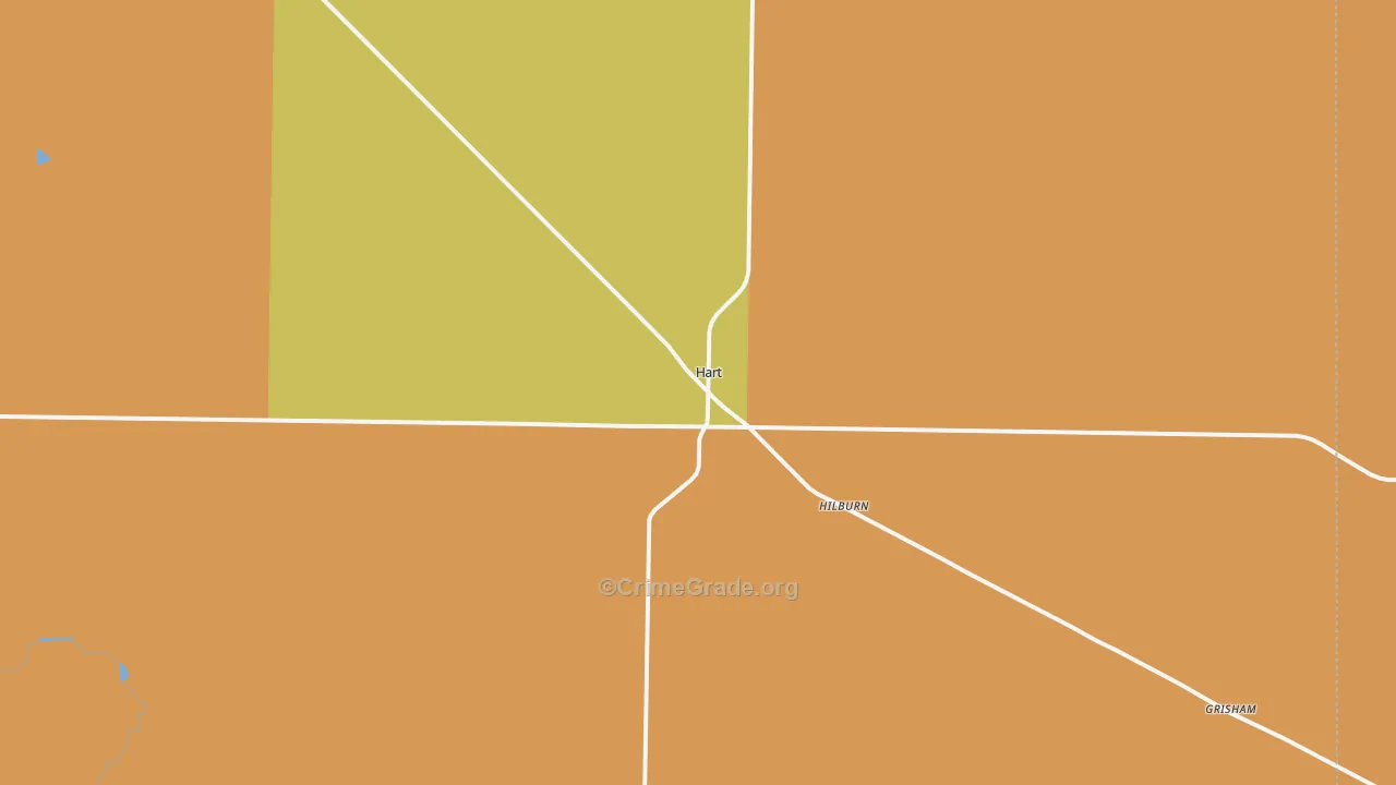 Hart, TX Map of Assault Rates
