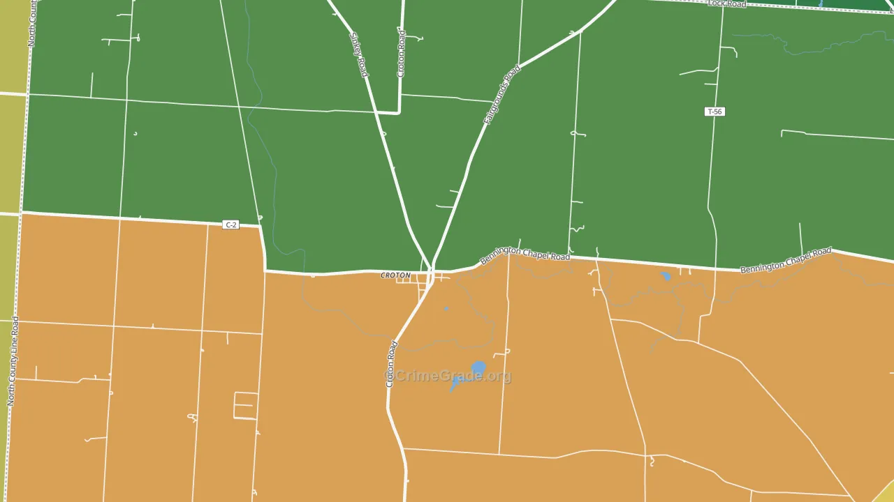 Hartford, OH Map of Assault Rates