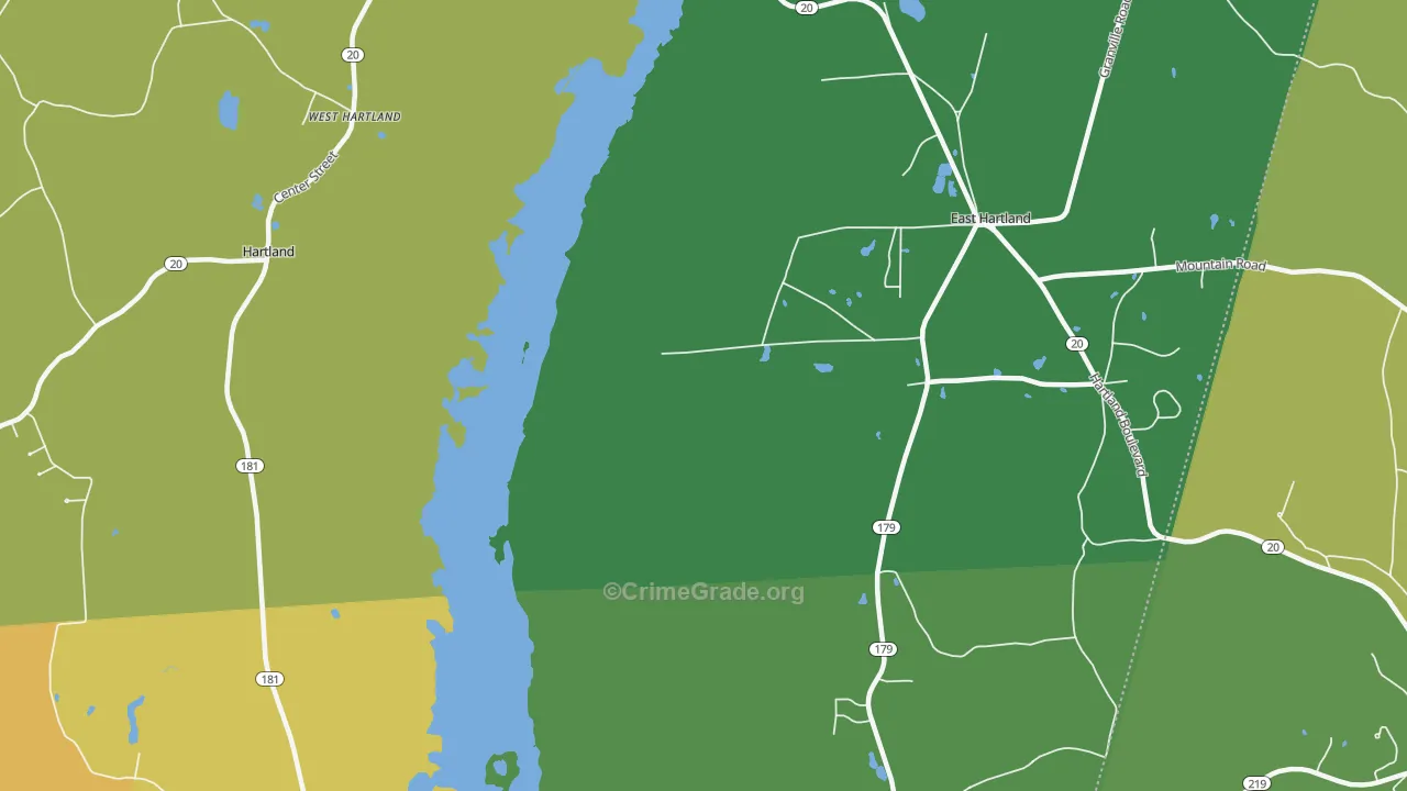 Hartland, CT Map of Assault Rates