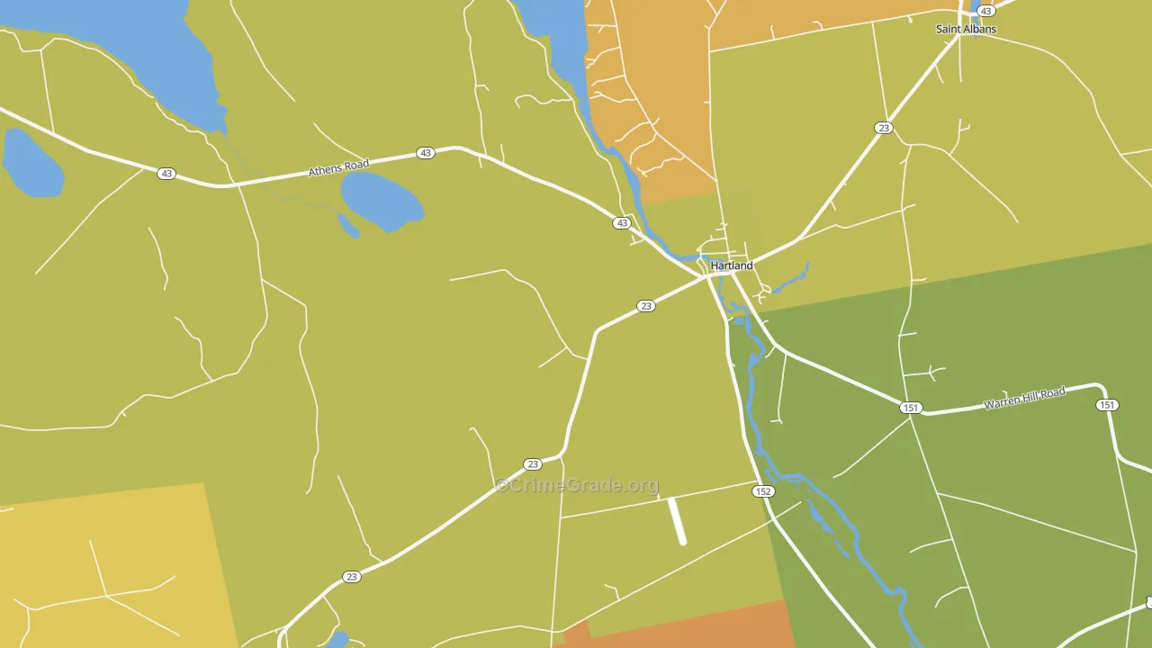 Hartland, ME Map of Assault Rates
