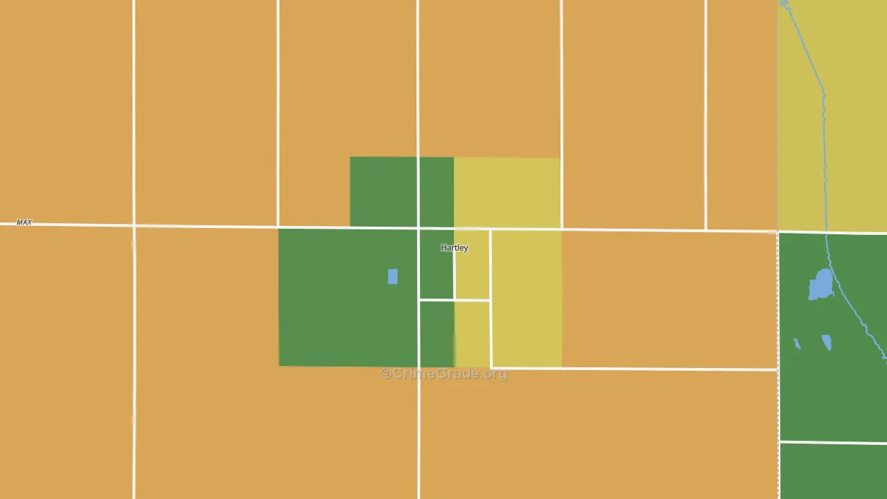 Hartley, IA Map of Assault Rates