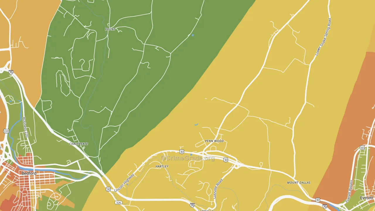 Hartley, PA Map of Assault Rates