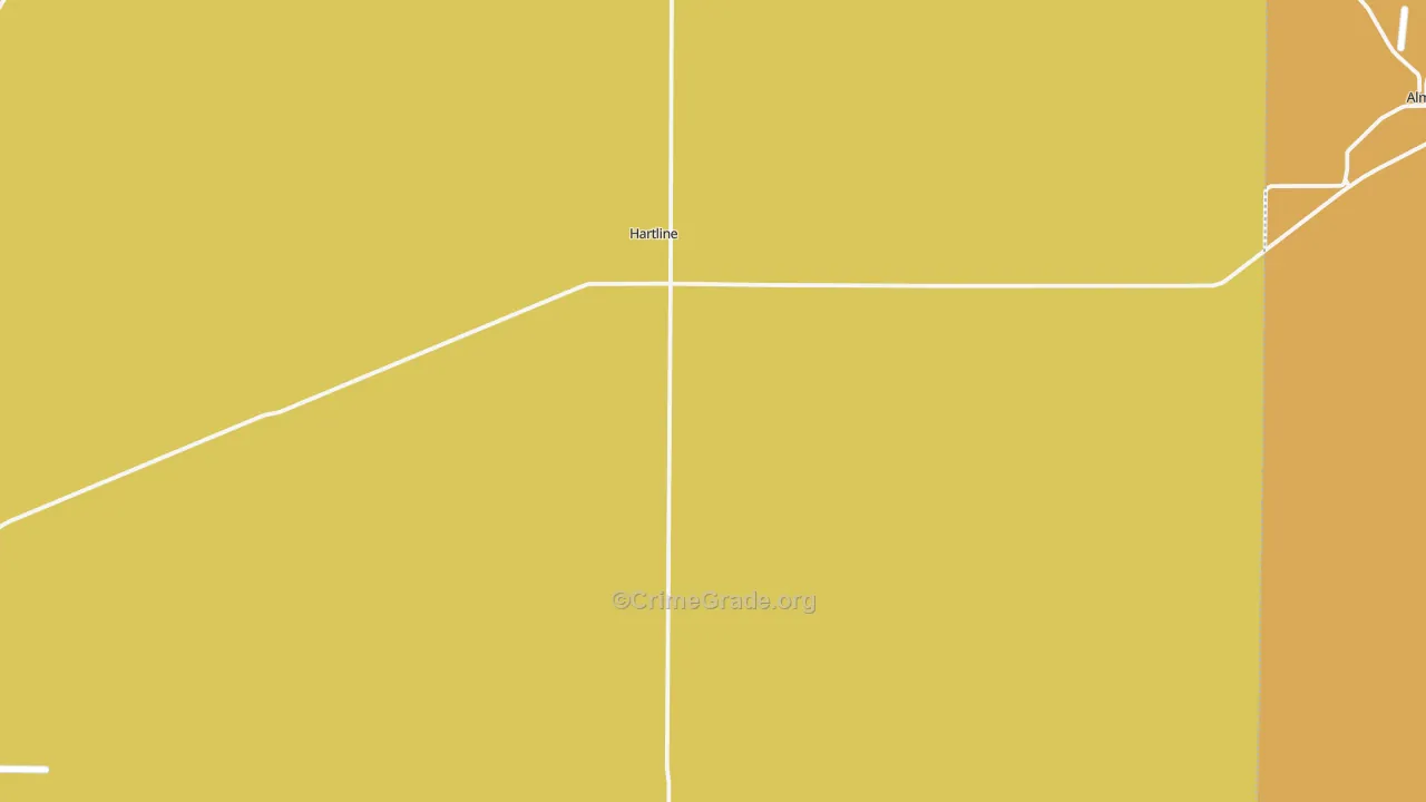 Hartline, WA Map of Assault Rates