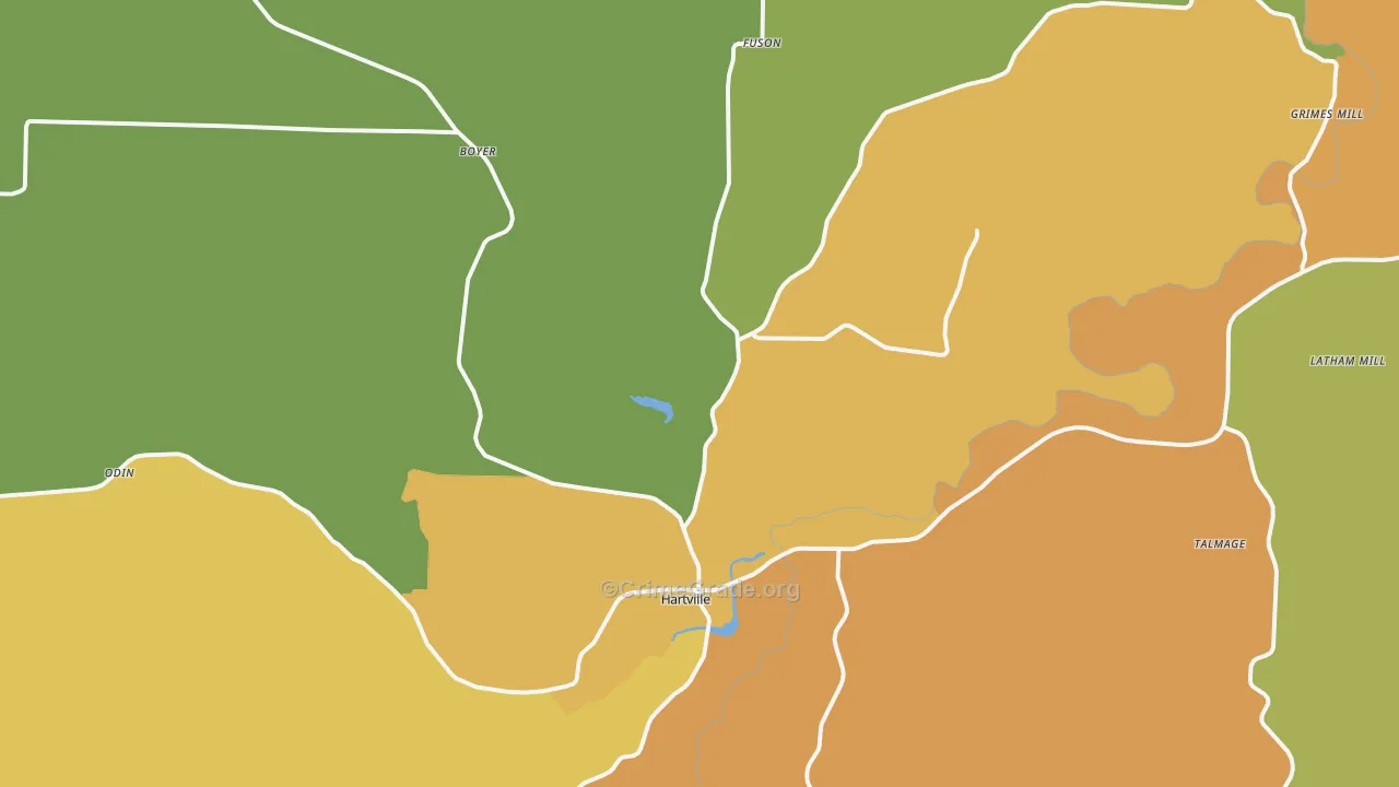 Hartville, MO Map of Assault Rates