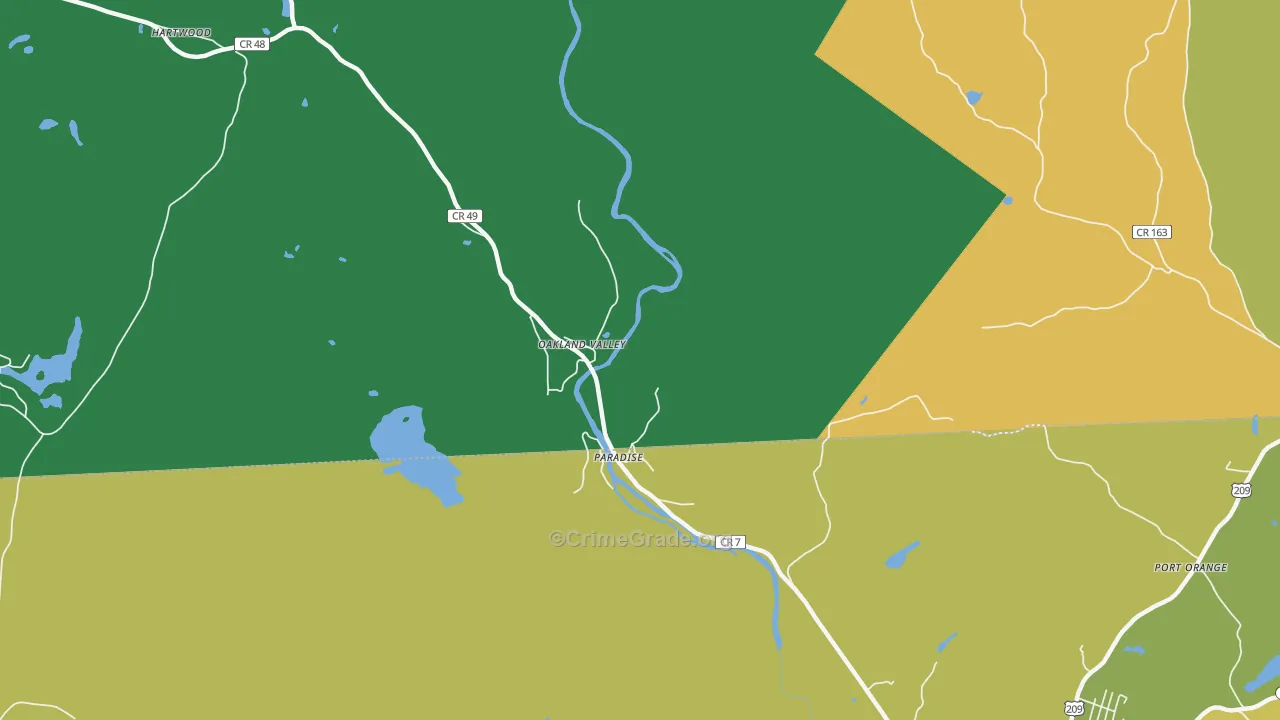 Hartwood, NY Map of Assault Rates