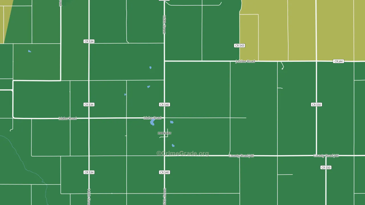 Harvard, IA Map of Assault Rates
