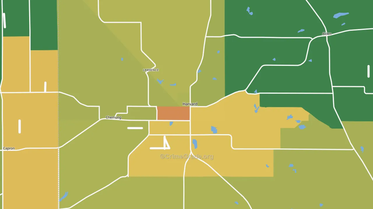 Harvard, IL Map of Assault Rates