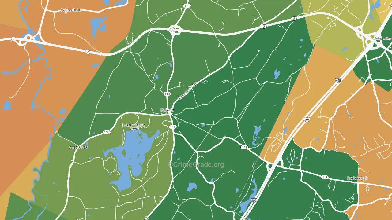 Harvard, MA Map of Assault Rates