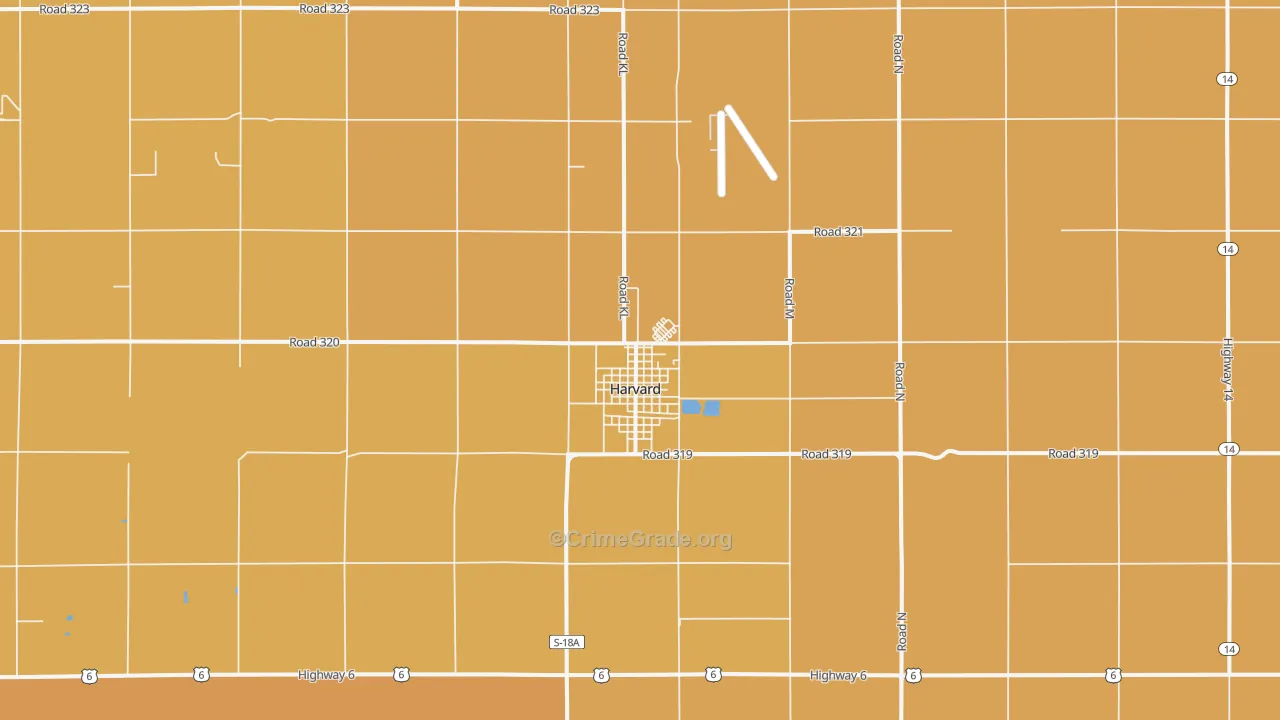 Harvard, NE Map of Assault Rates