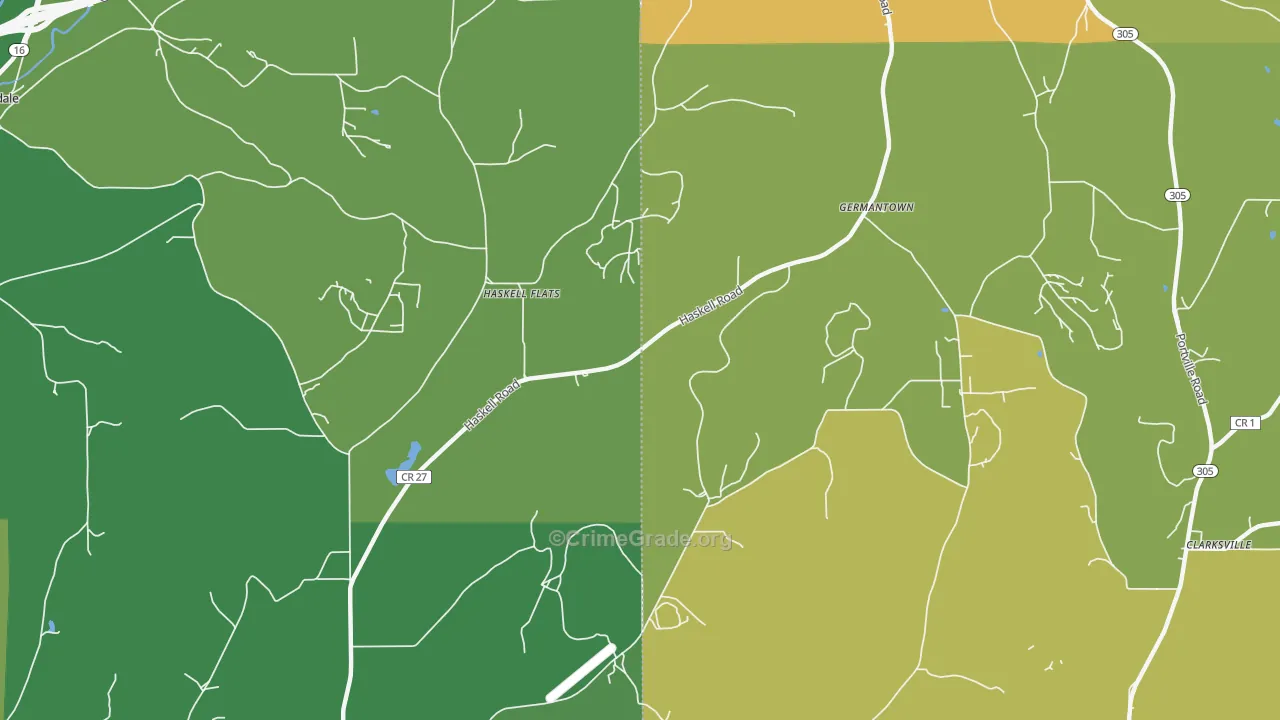 Haskell Flats, NY Map of Assault Rates
