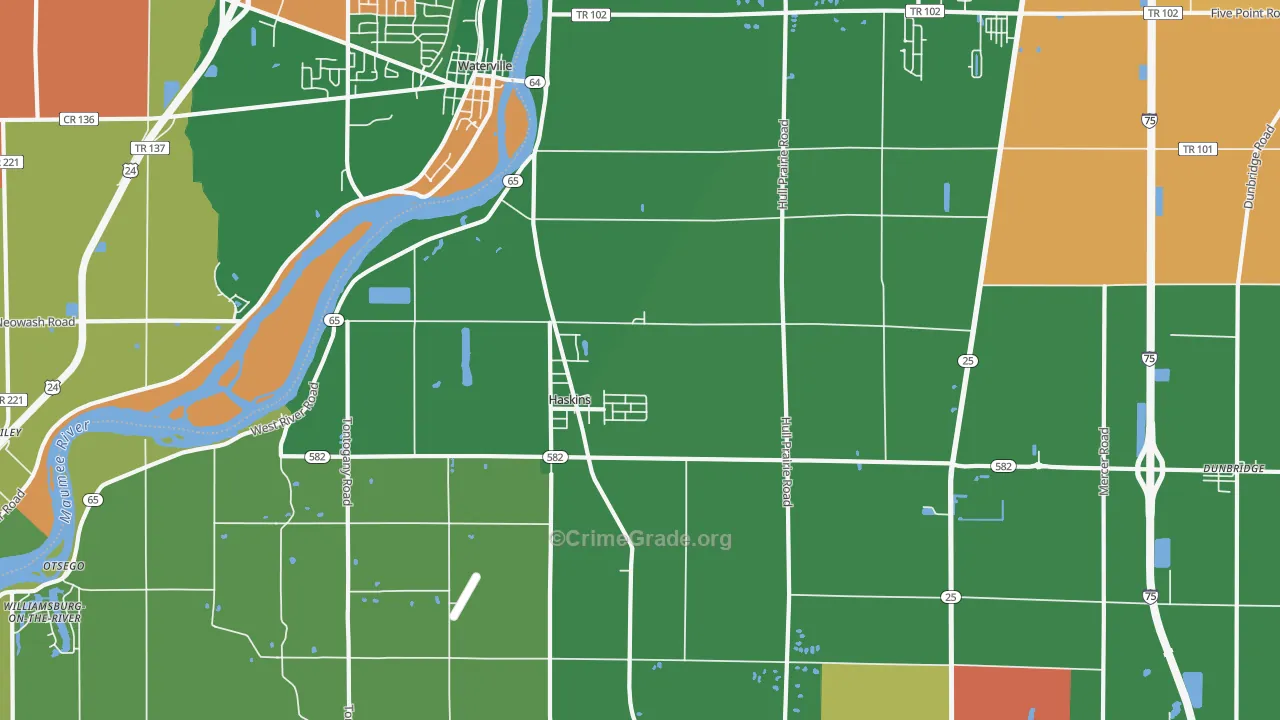 Haskins, OH Map of Assault Rates