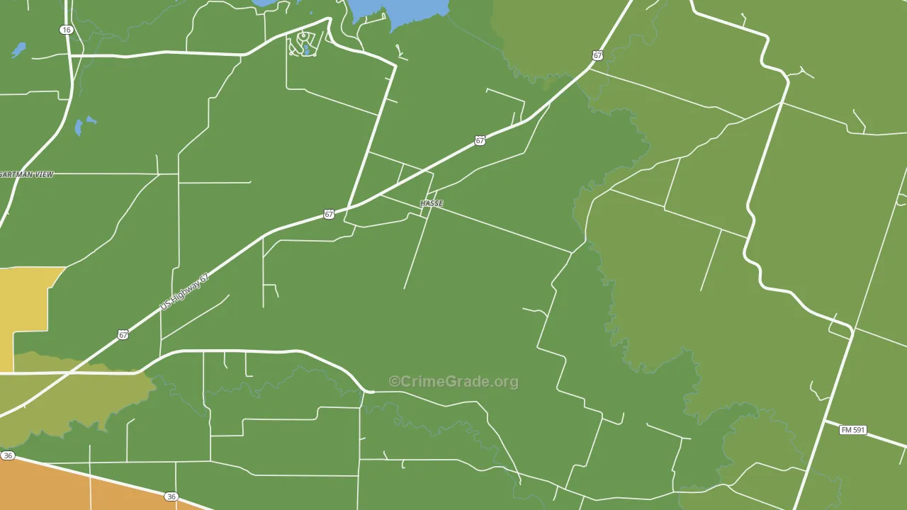 Hasse, TX Map of Assault Rates