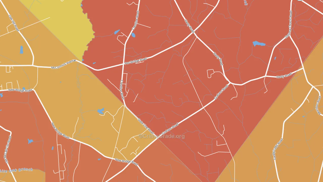 Hasty, NC Map of Assault Rates