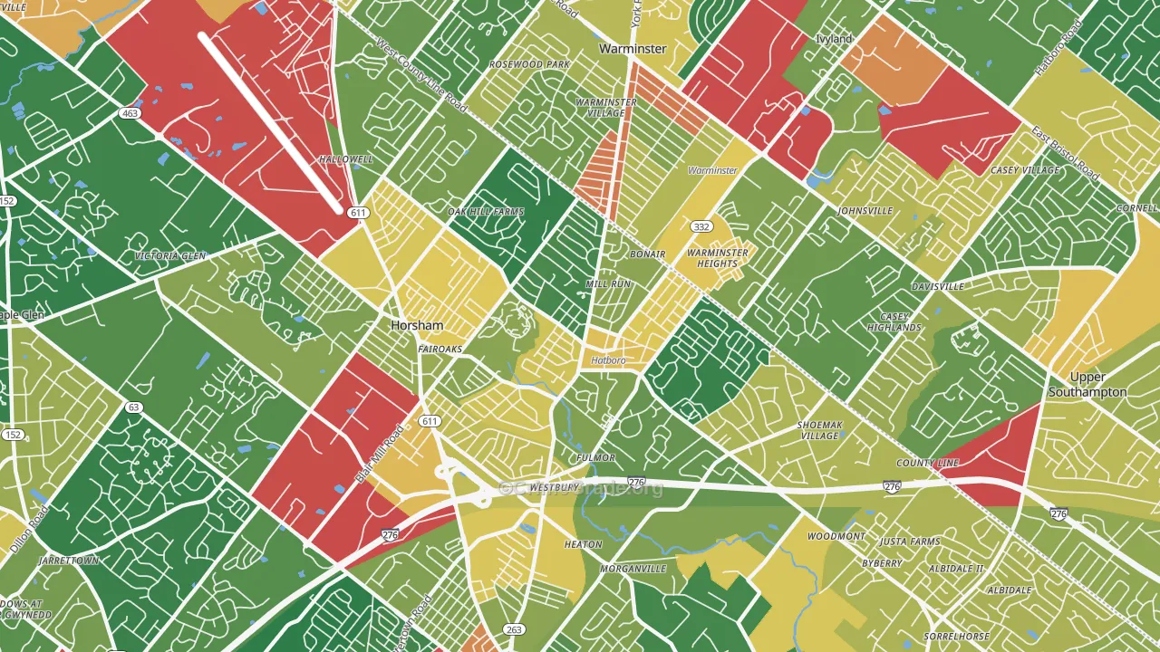 Hatboro, PA Map of Assault Rates