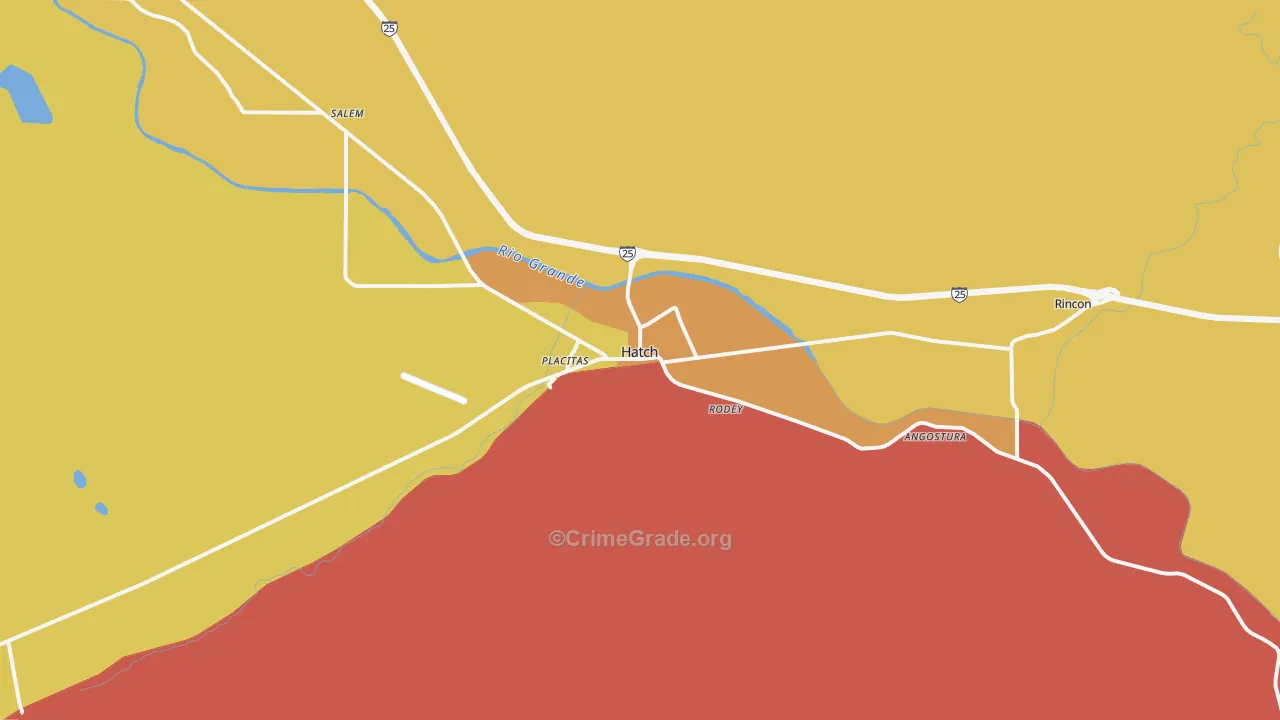 Hatch, NM Map of Assault Rates