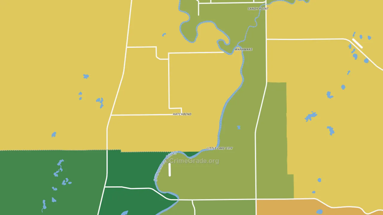 Hatchbend, FL Map of Assault Rates