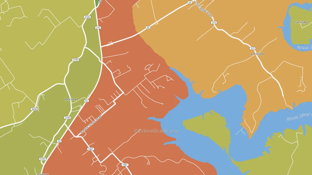 Hatcher, KY Map of Assault Rates