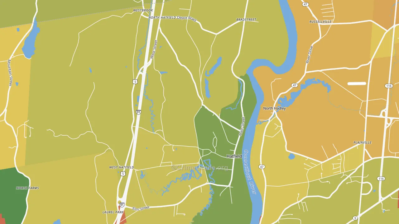 Hatfield, MA Map of Assault Rates