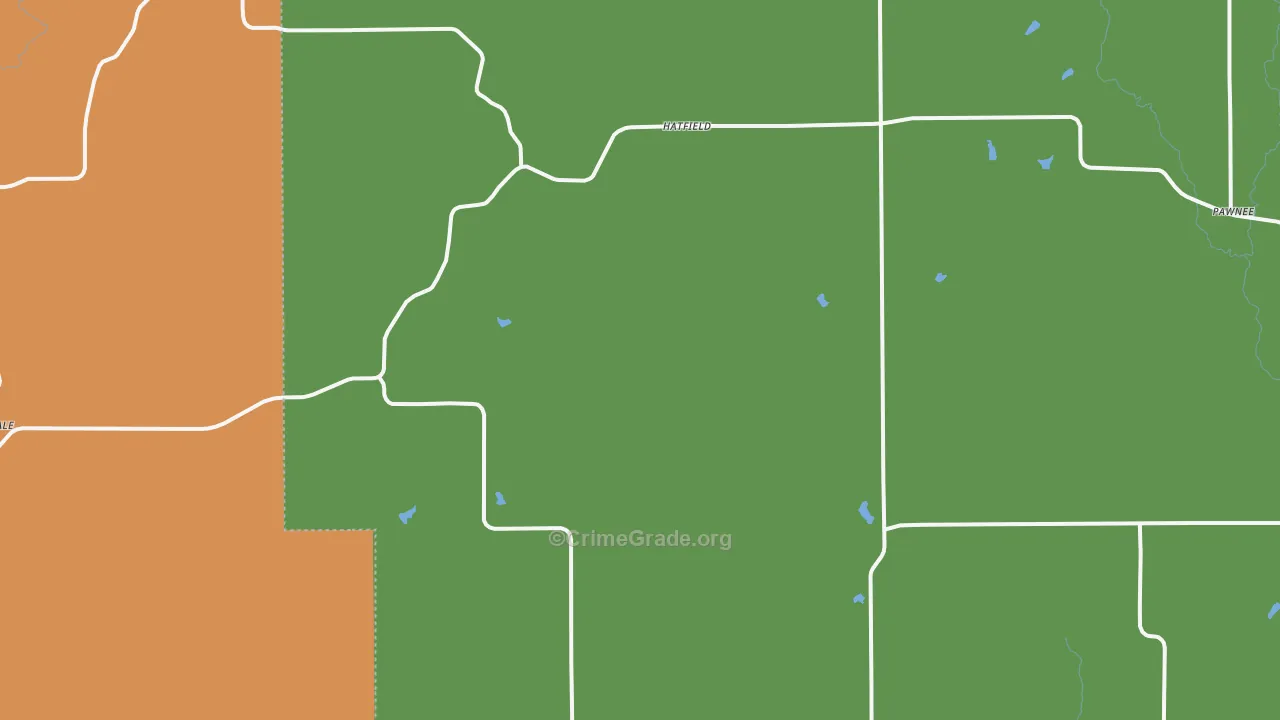 Hatfield, MO Map of Assault Rates
