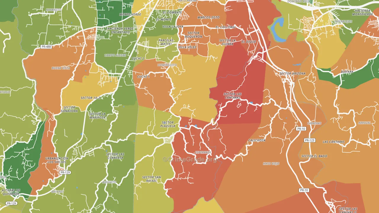 Hato Viejo, PR Map of Assault Rates