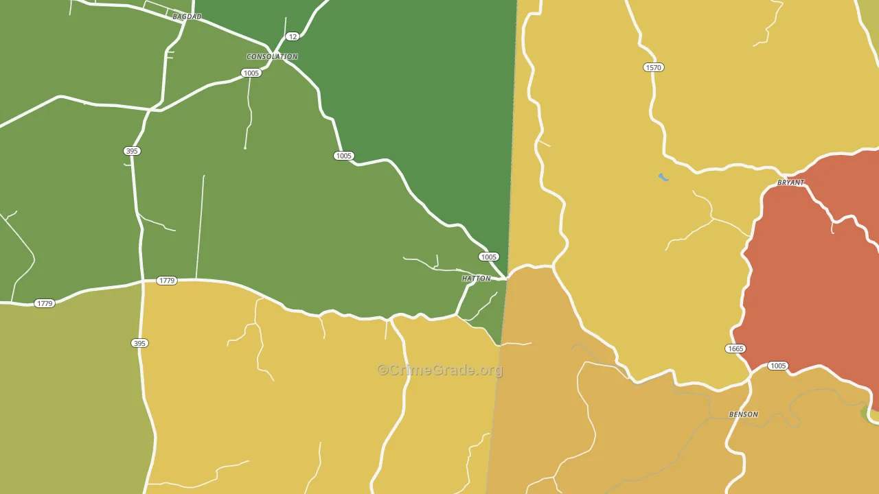 Hatton, KY Map of Assault Rates