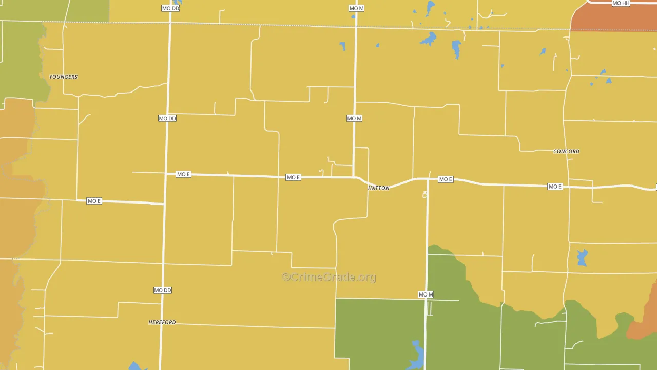 Hatton, MO Map of Assault Rates