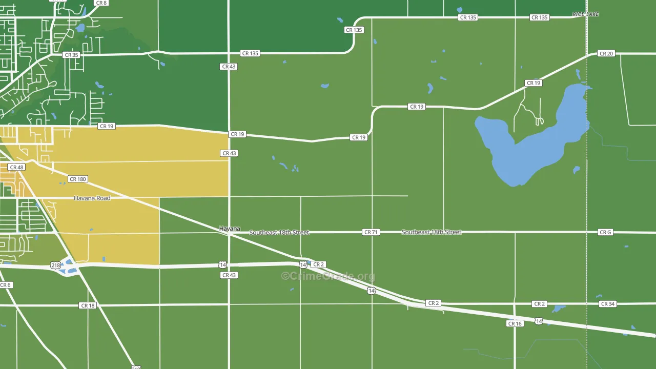 Havana, MN Map of Assault Rates