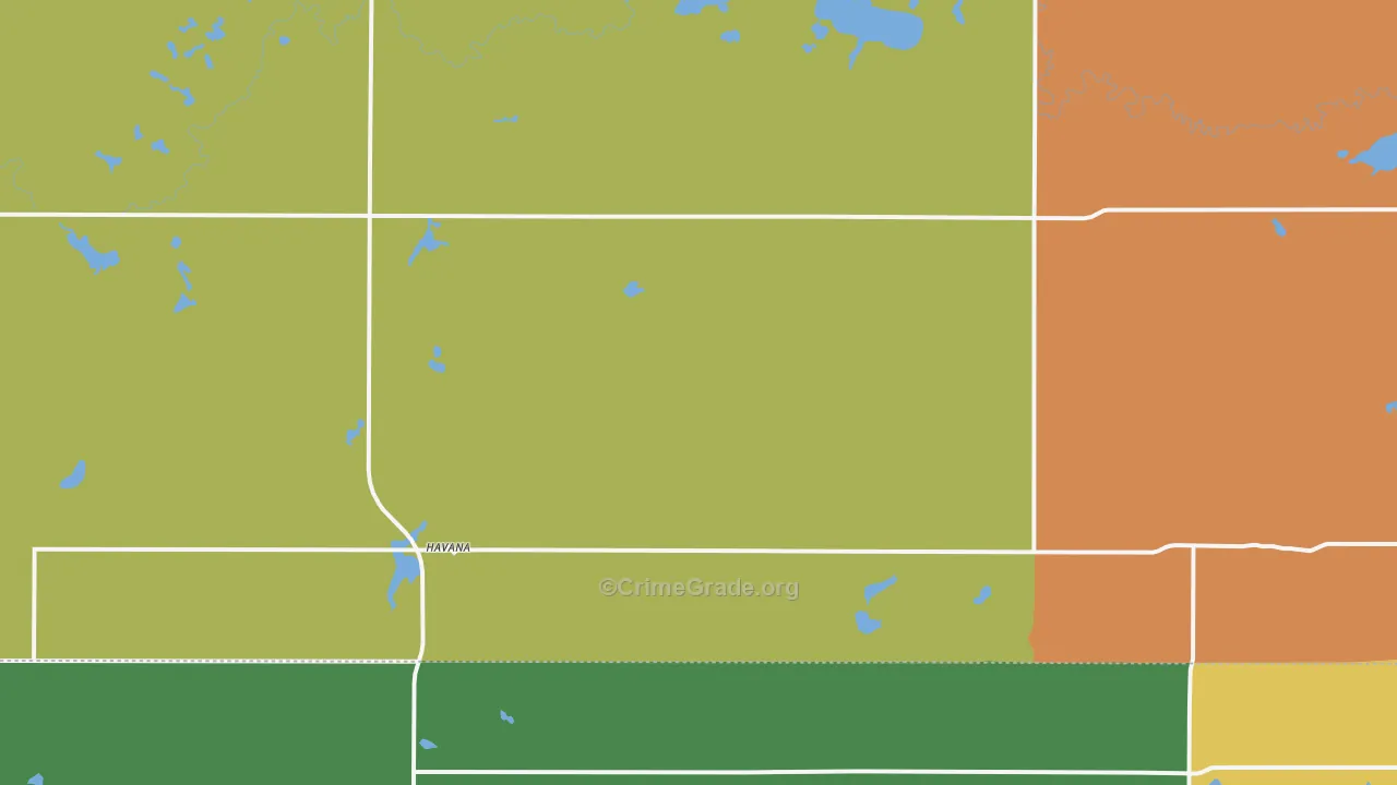 Havana, ND Map of Assault Rates