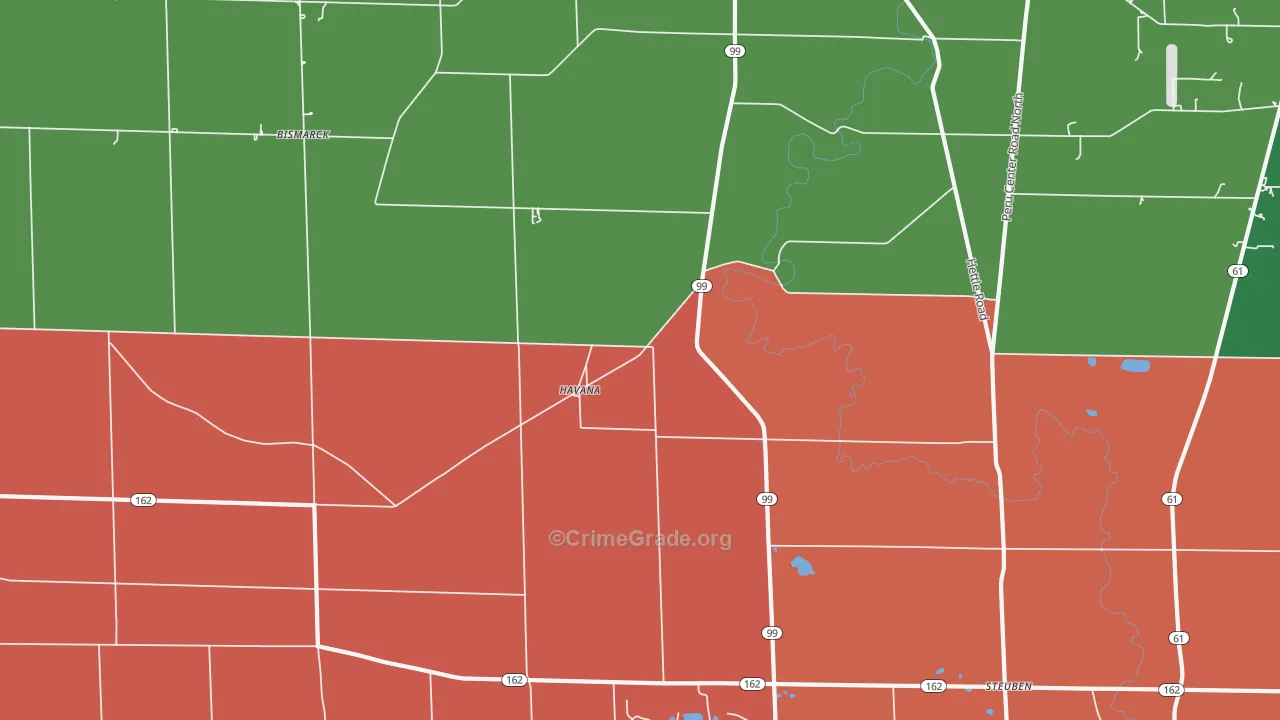 Havana, OH Map of Assault Rates