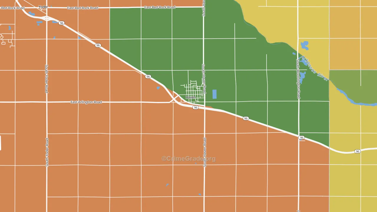 Haven, KS Map of Assault Rates