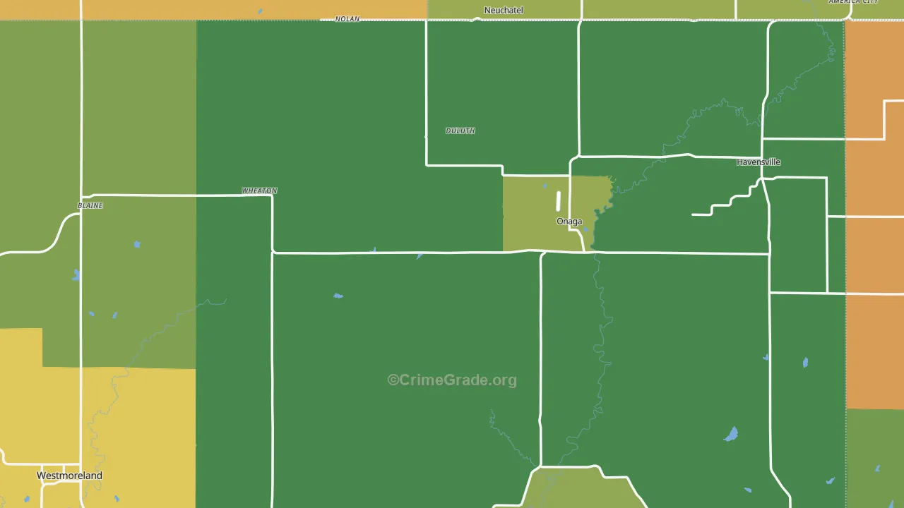Havensville, KS Map of Assault Rates
