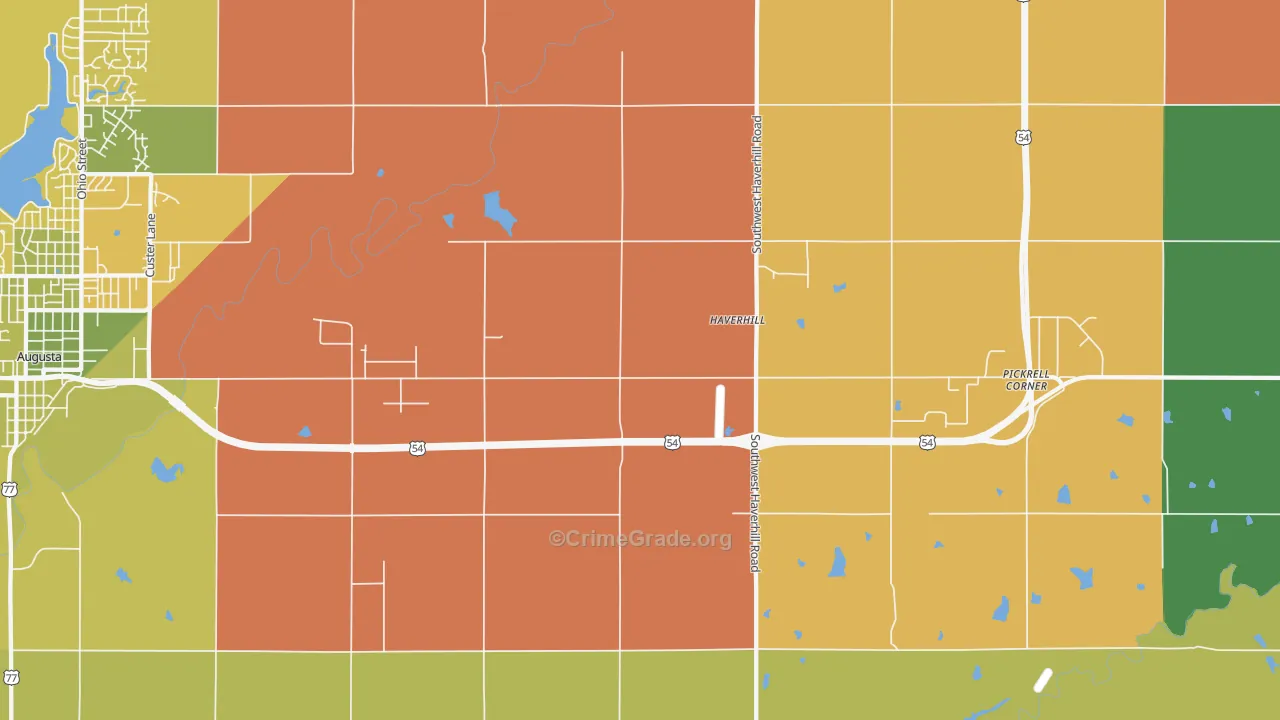 Haverhill, KS Map of Assault Rates