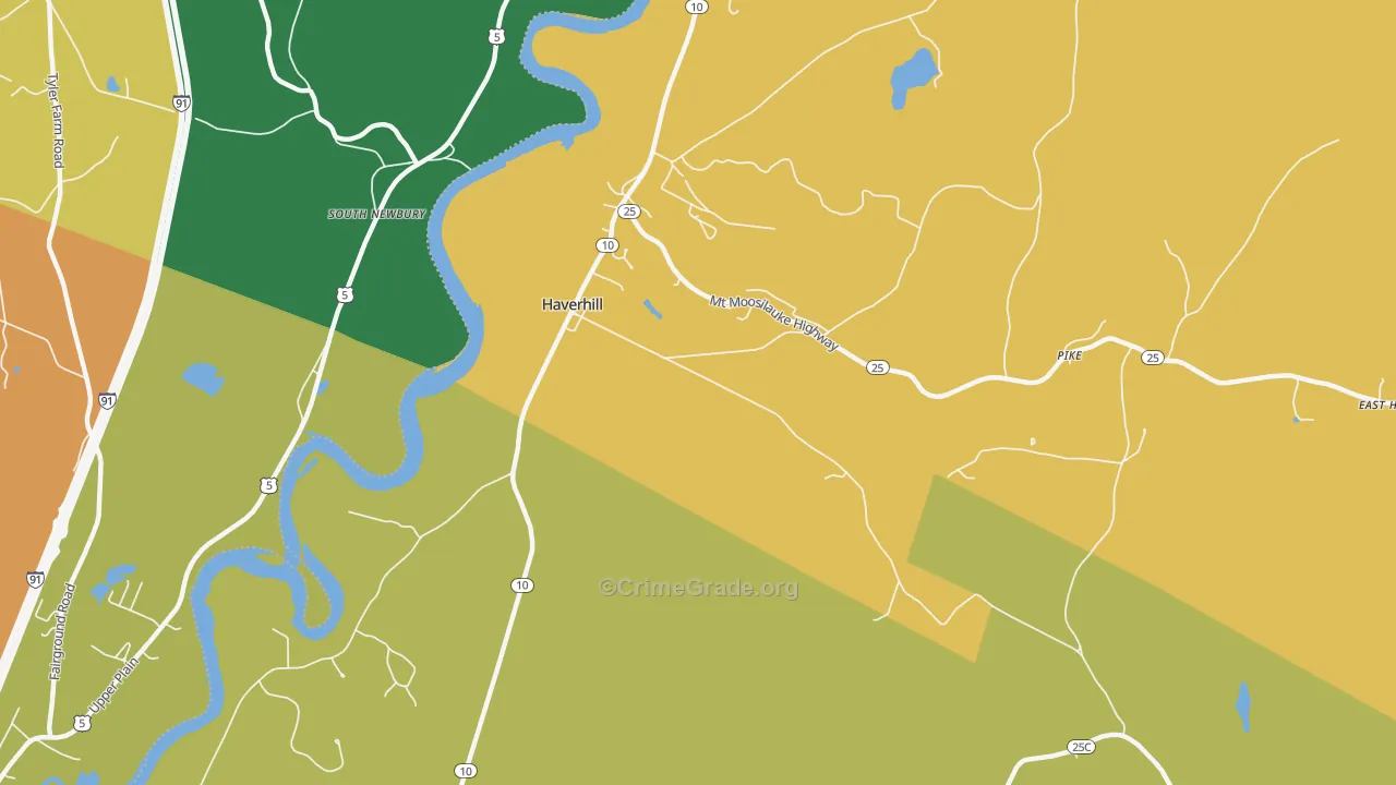 Haverhill, NH Map of Assault Rates