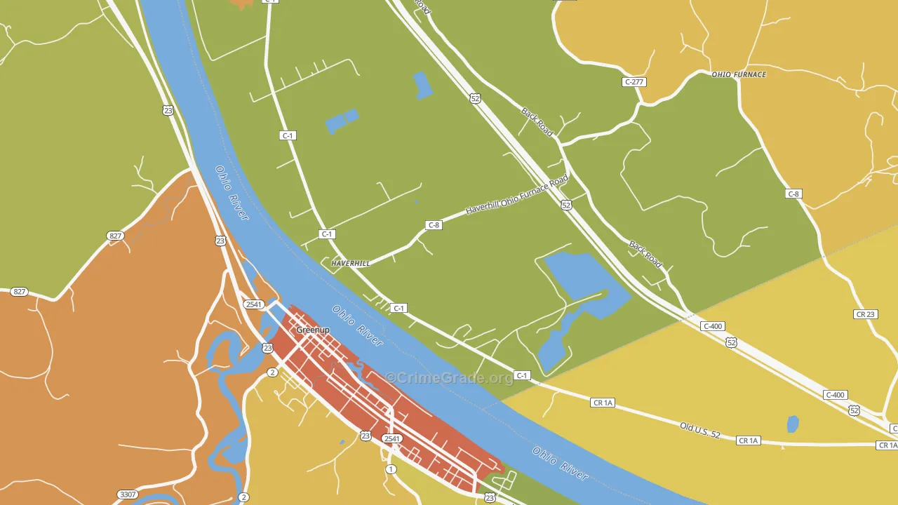 Haverhill, OH Map of Assault Rates