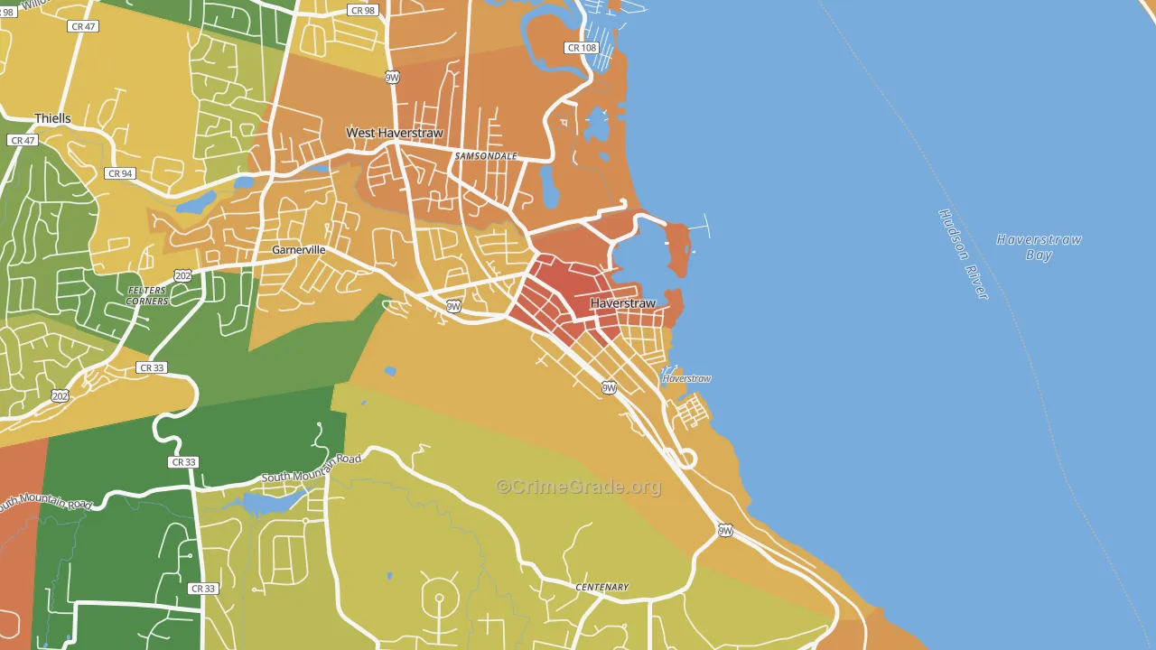 Haverstraw, NY Map of Assault Rates