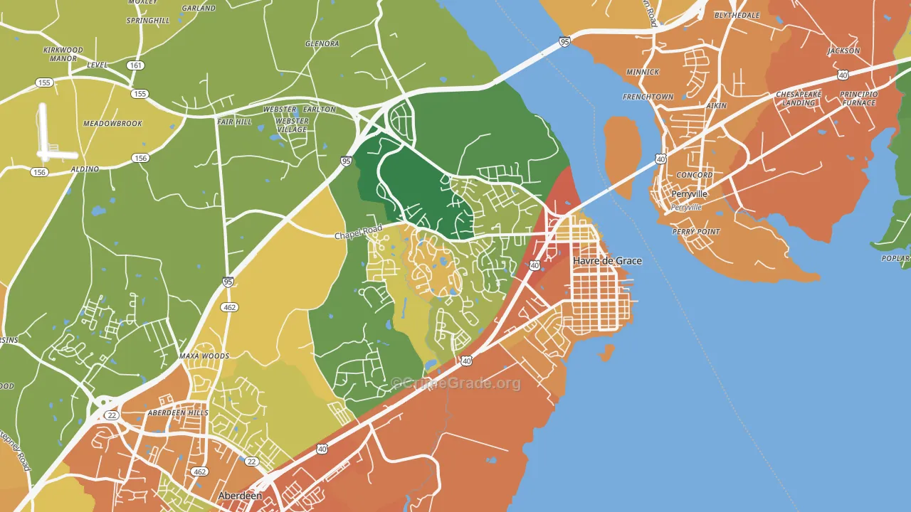 Havre de Grace, MD Map of Assault Rates