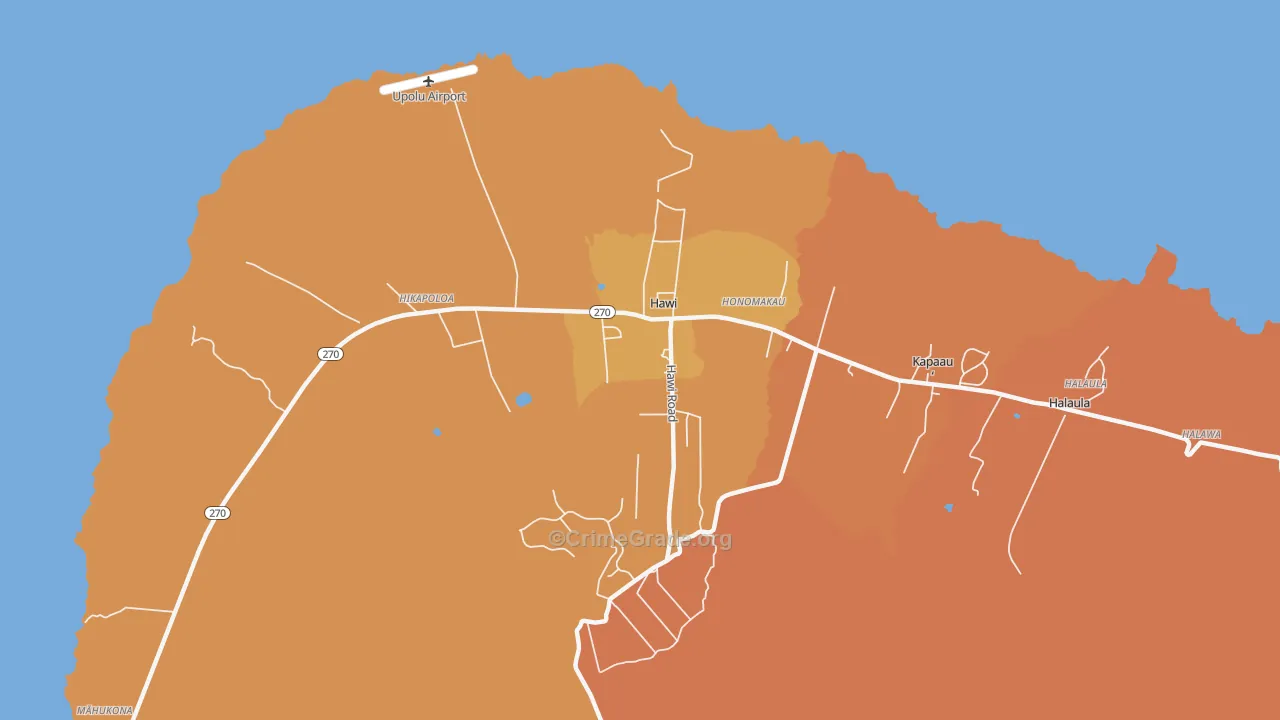 Hawi, HI Map of Assault Rates
