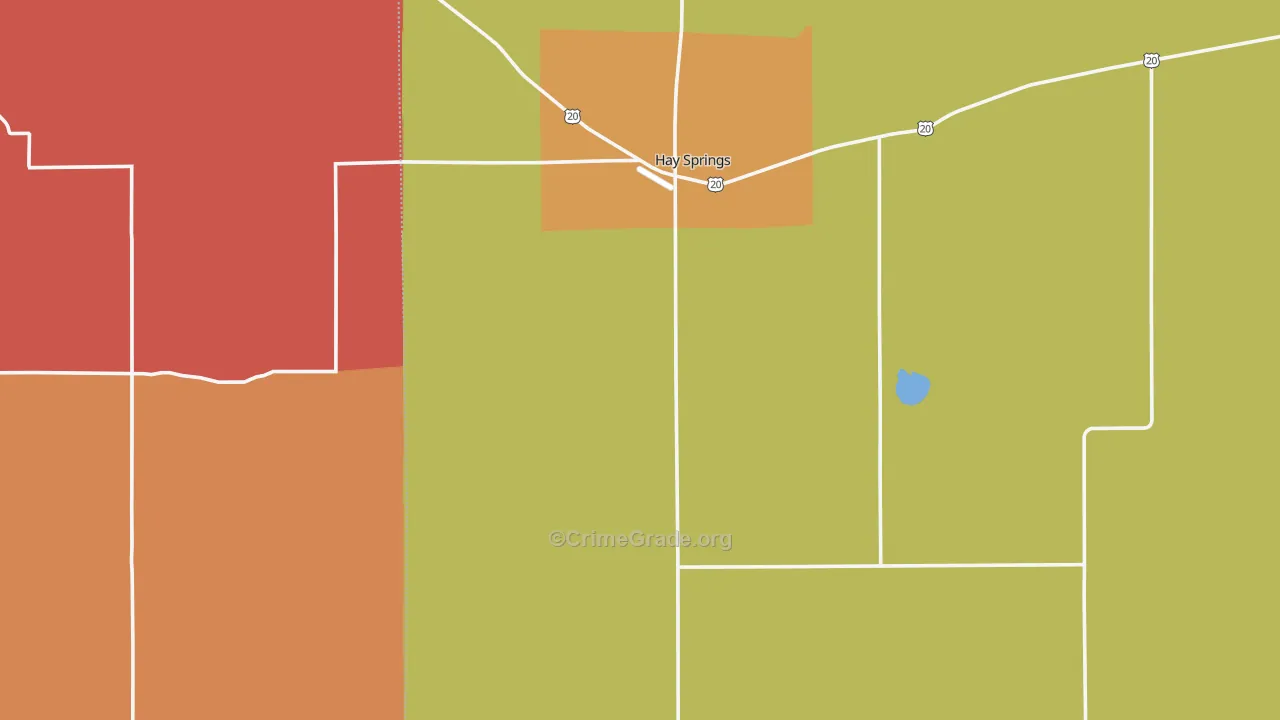 Hay Springs, NE Map of Assault Rates