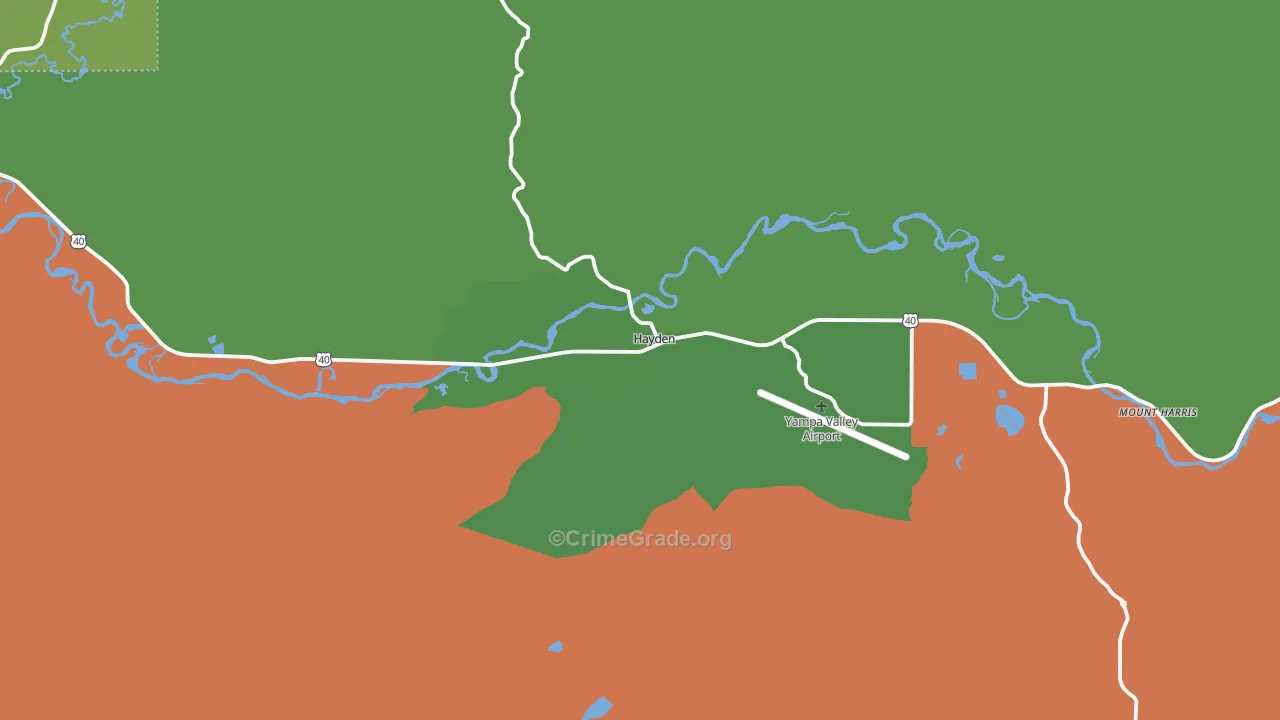 Hayden, CO Map of Assault Rates