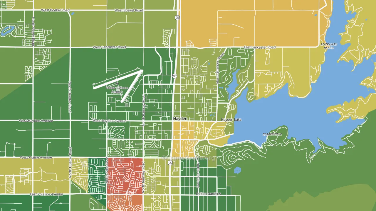 Hayden, ID Map of Assault Rates