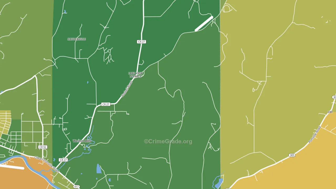Haydenville, NY Map of Assault Rates