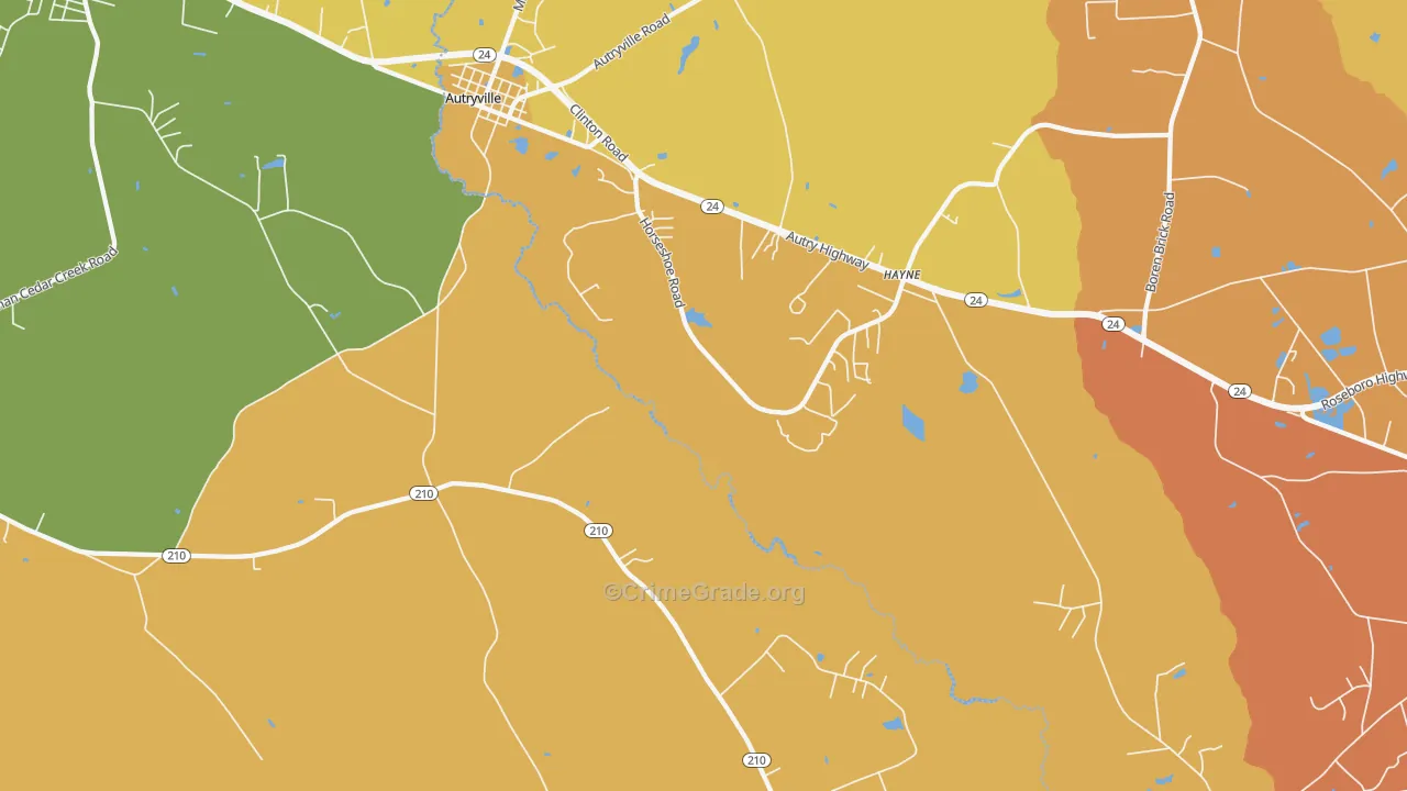Hayne, NC Map of Assault Rates