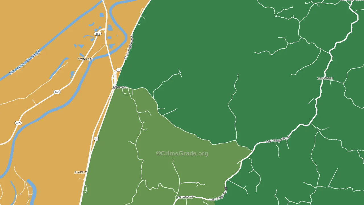 Haynes Bluff, MS Map of Assault Rates