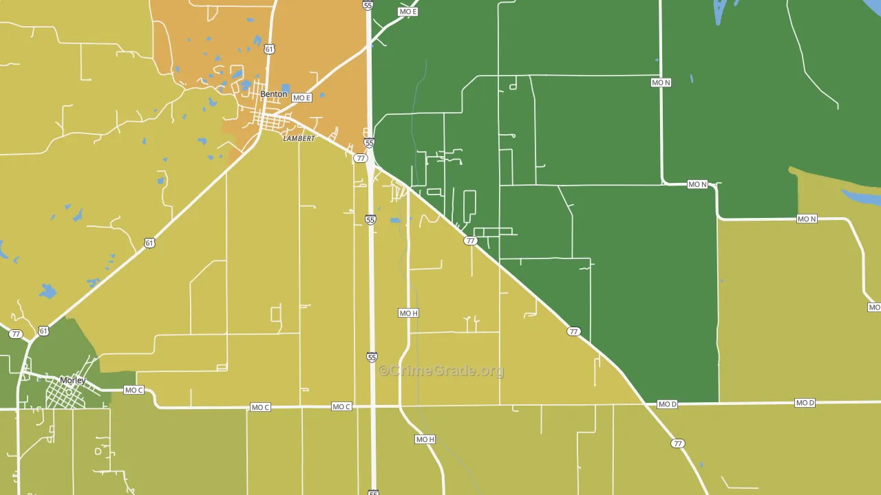 Haywood City, MO Map of Assault Rates