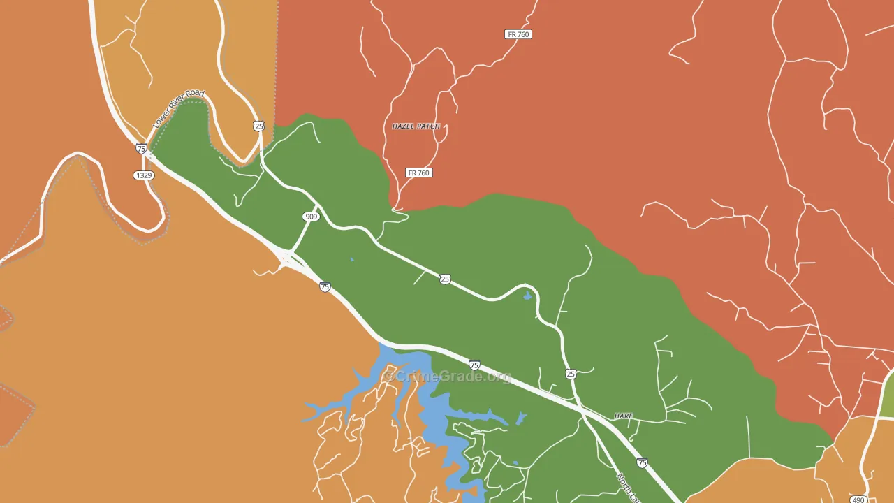 Hazel Patch, KY Map of Assault Rates