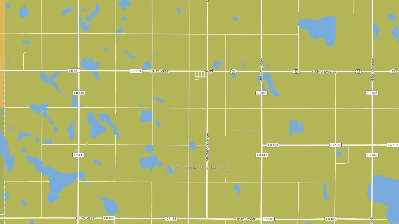 Hazel, SD Map of Assault Rates