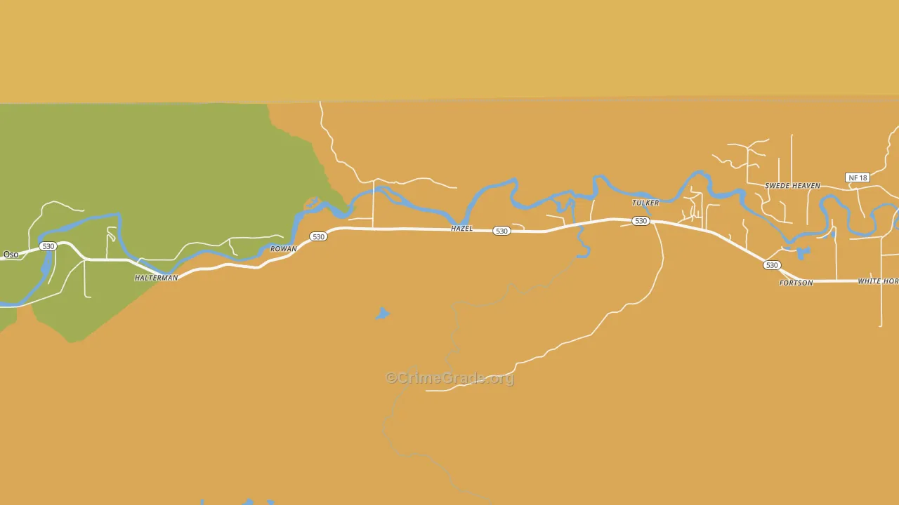 Hazel, WA Map of Assault Rates