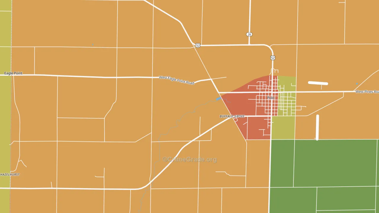 Hazelhurst, IL Map of Assault Rates