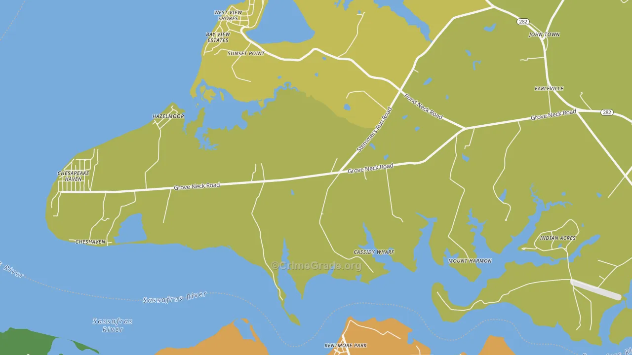 Hazelmoor, MD Map of Assault Rates